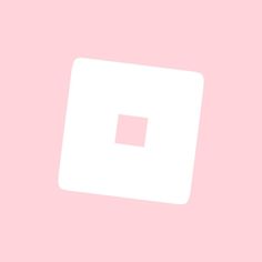 a white square on a pink background