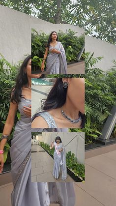 a woman in a sari posing for the camera with her hand on her hip