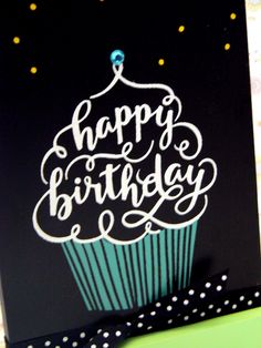 a birthday card with a cupcake on it