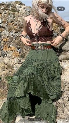 Cute Hippie Dresses, Fairytale Core Outfits, Mysterious Aesthetic Outfit, Ethereal Fairy Core Outfits, Ren Faire Outfits Fairy, Outfits Oc, Hippy Summer, Goblincore Outfits, Faire Outfit