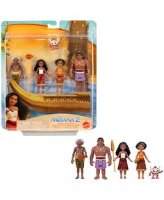 three action figures are shown in the package