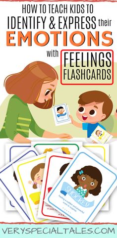 how to teach kids to identify and express their emotions with feelings flashcards