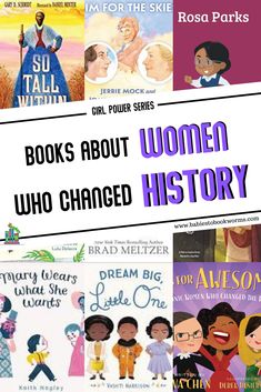 books about women who changed history are featured in this postcard with the title,