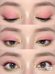 Pastel Purple Makeup Looks, Soft Colorful Makeup, Fluttershy Makeup, Cute Pink Makeup Looks, Easy Prom Makeup, Pink Floral Makeup, Cute Eye Makeup, Korean Eye Makeup, Eye Makeup Pictures