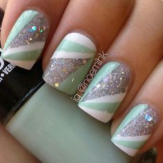 Nagel Tips, Green Nail, Gambling Tattoo, Nail Swag, Glitter Nail Art