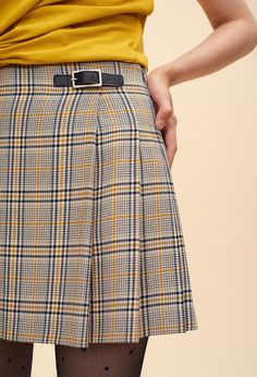 Yellow Suit, Academia Aesthetic, Photo Look, Kilt, Tartan Plaid, Vintage Skirt, Printed Skirts