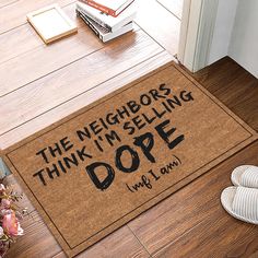 The Neighbors Think I'm Selling Dope Welcome Doormat, Funny Doormat, Funny Rug, Welcome Mat,front Doormat,housewarming Gift, New House Gift - Etsy Funny Rug, Funny Doormats Welcome Mats, Funny Doormats Hilarious Welcome Mats, Snarky Door Mat, Unwelcome Mat Doormats, Front Doormat, Funny House, Welcome To The Shitshow Doormat, 60 Hairstyles