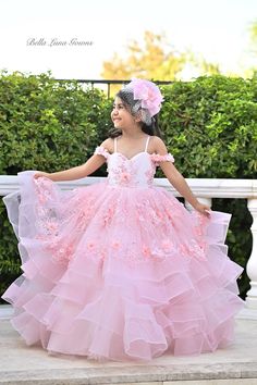 Pink Peony Ball Gown Off Shoulder, Gown Off Shoulder, Beach Forest, Country School, Grass Garden, Vbs Themes, Tulle Flower Girl Dress, Big Dresses