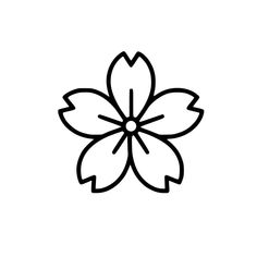 a black and white flower on a white background