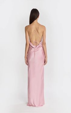 Cowl Back Dress - Stolen Stores Opened Back Dress, Formal Dresses Open Back, Prom Dresses With Open Back, Backless Satin Dress, Cowl Back Dress, Bias Dress, Backless Slip Dress, Gown Designs, Backless Formal Dresses