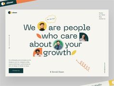 the front and back cover of a brochure for people who care about their growth