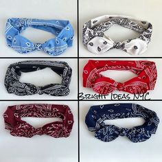 Stylish bandana bow headband that compliments any hair style and outfit  Wired bow Stretch to Fit Super Comfy Fits women and girls To view the rest of our collection, please visit: brightideasnyc.com Bandana Bow, Paisley Bandana, Boho Hair, Turban Headwrap, Top Knot Headbands, Fits Women, Twist Knot, Elastic Headbands, Bandana Print