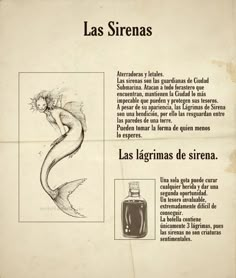 an advertisement for the perfume brand la sirena, which is being advertised in spanish