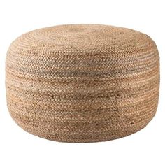 the large round basket is made from natural materials