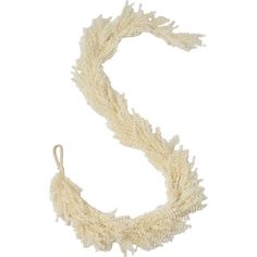 an image of a white seaweed ornament on a white background with clippings