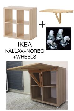 ikea kallax + norbo + wheels furniture and accessories for the living room