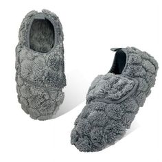 Stepedia Boys & Girls Fuzzy House Slippers 100% soft faux fur upper for a plush Non-slip rubber sole for excellent traction Fuzzy memory foam insole for extra comfort and warmth Flexible and lightweight design for a barefoot-like experience Easy slip-on design for independence Size: 3-4 Big Kid.  Color: Gray.  Gender: unisex.  Age Group: infant. Girls Home, Boys Slippers, Indoor Outdoor Slippers, Cute Slippers, Home Slippers, Outdoor Slippers, Faux Fur Slippers, Winter Slippers, Kids Slippers