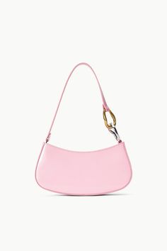 The Ollie Bag is a mini shoulder bag made out of polished leather. This style features mixed metal hardware on the strip and a zip closure. Mixed Metal Hardware, Trending Handbag, Pink Mini, Mini Shoulder Bag, Leather Zipper, Cute Bags, Metal Hardware, Girls Best Friend, Handbag Backpack