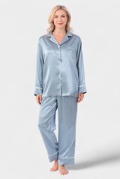 Indulge in ultimate comfort with the luxurious PearlSilk™ Pajama Set. Made from high-quality vegan silk satin, this 2-piece ensemble is cool, breathable, and exquisitely soft and silky to the touch. Enjoy a blissful sleep that is free of discomfort, with less sweating and hot flashes. Perfect for restful slumber, the PearlSilk™ pajama set is the ultimate in attainable luxury & comfort. Tired of pajamas that don’t look flattering nor feel great? Too many times we find ourselves wearing clothes at Sage Green Silk Pajamas, Silk Pajama Sets, Pajama Sets For Women, Satin Nightwear, Silk Eye Mask, Silk Pajama, Silk Satin Fabric, Silk Pajama Set, Rosy Pink