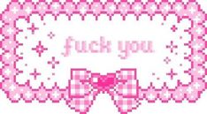 a cross stitch pattern with the words, i love you in pink and white letters