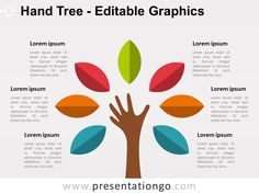 hand tree - editable graphics for powerpoint and google slideshows, presentation templates