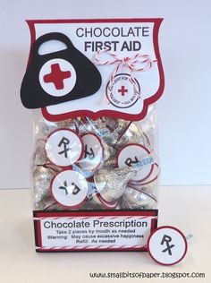 chocolate first aid kit in a bag