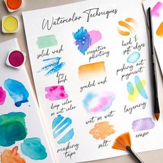 watercolor techniques used to create colorful paintings