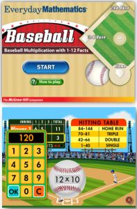 the baseball game is being played on an iphone device, and it's now available for