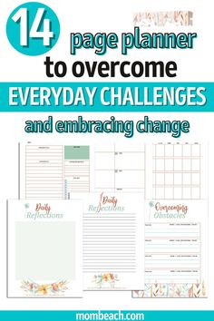 Times have been difficult and it is important to practice self-care more than ever before. This beautiful 14 page planner will help you overcome everyday challenges you are facing in your life! Features: Beautiful cover Belongs to page Monthly plan Weekly to do Daily to do ( 2 designs ) Overcoming obstacles worksheet Beach Printables, Everyday Challenges, Change Day, Overcoming Challenges, Monthly Plan, Embracing Change, Overcoming Obstacles, Daily Reflection, Beautiful Cover