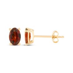 For their January birthday or any occasion, these garnet stud earrings are certain to be adored. 14K yellow gold Each earring features an oval-cut regal red garnet solitaire Friction backs January Birthday, Solitaire Studs, Accessories Jewelry Earrings, Red Garnet, Oval Cut, Class Ring, Frosting, Garnet, Women's Earrings