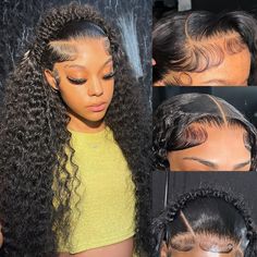 Side Part Deep Wave Wig, Deep Wave Lace Front Wig, Deep Wave Lace Front Wigs, Wave Lace Front Wig, Frontal Wig Hairstyles, Curls For The Girls, Quick Weave Hairstyles, Lace Front Wigs Human Hair, Curly Hair Wig