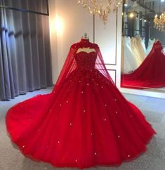 Red Fitted Wedding Dress For Quinceanera, Red Ball Gown For Banquet, Red Ball Gown For Debutante Ball, Red Tulle Ball Gown For Banquet, Red Floor-length Gown For Quinceanera, Red Fitted Floor-length Quinceanera Dress, Red Tulle Gown For Banquet, Red Tulle Gown For Quinceanera, Red Tulle Quinceanera Dress