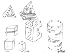 several different shapes are shown in this drawing