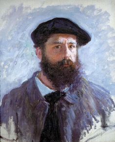 a painting of a man with a beard wearing a hat