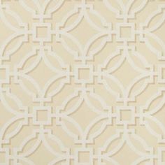 a beige and white wallpaper with an intricate design on it's side,