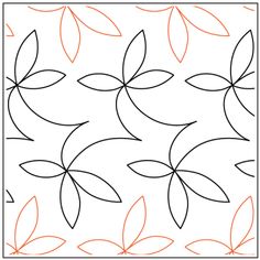 an image of a quilting pattern with leaves on the front and back, as well as