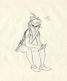 Peter Pan (1953) | animation by Milt Kahl (x) Marc Davis, Peter Pan 1953, Disney Art Style, Expression Sheet, Animation News, Faith Trust And Pixie Dust