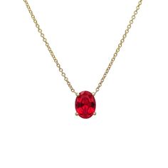 14K SOLID YELLOW GOLD PRONG SETTING 8x6 OVAL SOLITAIRE RUBY NECKLACE JULY BIRTHSTONE Here is a dainty, delicate and simple, yet classy minimalist 4 Prong lab created Ruby Solitaire Necklace. This is 14k Solid Gold. (We do not sell filled or plated jewelry) Perfect for everyday use.Necklace Length : 16 inches / 41.5cmPendant Width : 8x6mm Total Carat: 1.75ct ---Absolutely stunning. Comes in a gift box. ---Shipping Policy----Item will be shipped within 3-5 business days of receiving full payment. Star Wedding Band, Classy Minimalist, Yellow Gold Solitaire, Solitaire Necklace, Solid Gold Necklace, Ruby Necklace, Solitaire Necklaces, Band Jewelry, July Birthstone