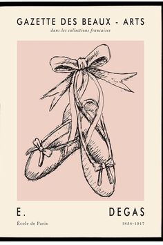 an image of a pair of ballet shoes with the words gazette des beau - arts