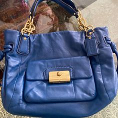 Vintage Coach Bag - Royal Blue. Purchase And Never Used. Two Small Scratches On Front (Shown In Picture) Vintage Coach Bag, Vintage Coach Bags, Bags Vintage, Coach Bag, Vintage Coach, Coach Handbags, Coach Bags, Royal Blue, Color Blue