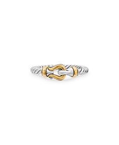 David Yurman Petite Buckle Ring with 18K Yellow Gold Yurman Ring, David Yurman Ring, Buckle Ring, Yellow Gold Jewelry, David Yurman, Silver Gold, Gold Jewelry, Jewelry Accessories, In Store