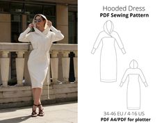 the hoodie dress sewing pattern is easy to sew