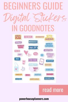 the beginner's guide to digital stickers in good notes