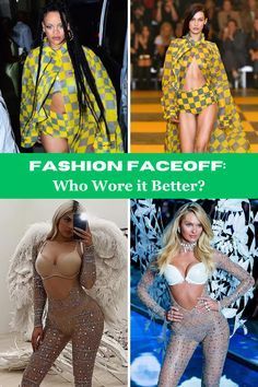 four different models with the words fashion face off who wore it better?