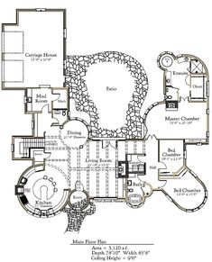 the floor plan for this house is very large and has lots of rooms to fit into it