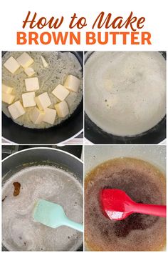 how to make brown butter in a skillet and then stir fry it with butter