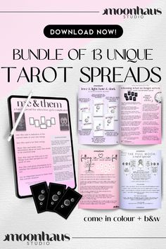 various tarot spreads for tarot beginners to use for tarot reading practice