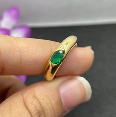 10k 14k 18k Solid Gold Unique Bold Chunky Ring, Statement Ring, Oval Cut Emerald Ring, Lab Emerald Ring, East to West Setting Oval Emerald Ring, Bold Dome Ring, Oval Emerald Dome Band, Rings for Women, OneSoulJewellery * Center Stone Details: - ↣Stone- Synthetic Emerald ↣Shape - Oval ↣Weight- 0.50 CT Approx. ↣Dimensions- 6 MM*4 MM Approx. ↣Color- Dark Green ↣Clarity- VVS/VVS1 ↣Cut- Excellent ↣Making Process - Handmade by Skilled Craftsmen. Note- All the Product have excellent Sparkle Camera does Gold Oval Cabochon Birthstone Ring With Bezel Setting, Gold Emerald Ring With Bezel Setting In Oval Shape, Gold Oval Emerald Gemstone Ring, Gold Emerald Oval Cabochon Ring, Gold Emerald Ring With Oval Gemstone, Gold Emerald Ring With Oval Cabochon, Gold Oval Emerald Ring With Bezel Setting, Oval Gold Emerald Ring Fine Jewelry, Gold Emerald Ring For May Birthstone, Oval Shape