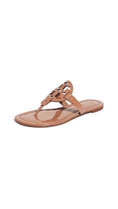 Tory Burch Miller Thong Sandals | SHOPBOP Tory Burch Sandals Outfit, Signature Styles, Sandals Outfit, Tory Burch Sandals, Girly Shoes, Embellished Sandals, Tory Burch Miller, Cute Sandals, Tory Burch Miller Sandal