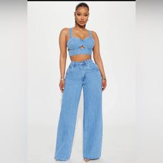 New Size 15 Blue Color Wide Legs Jeans Wide Leg, Wide Legs Jeans, Big Jeans, Fashion Nova Jeans, Cute Simple Outfits, Wide Legs, Wide Leg Jeans, Simple Outfits, Flare Jeans